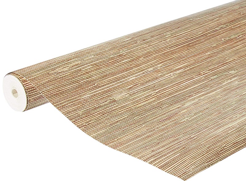 Norwall Faux Brown and Tan Grasscloth - Image 3